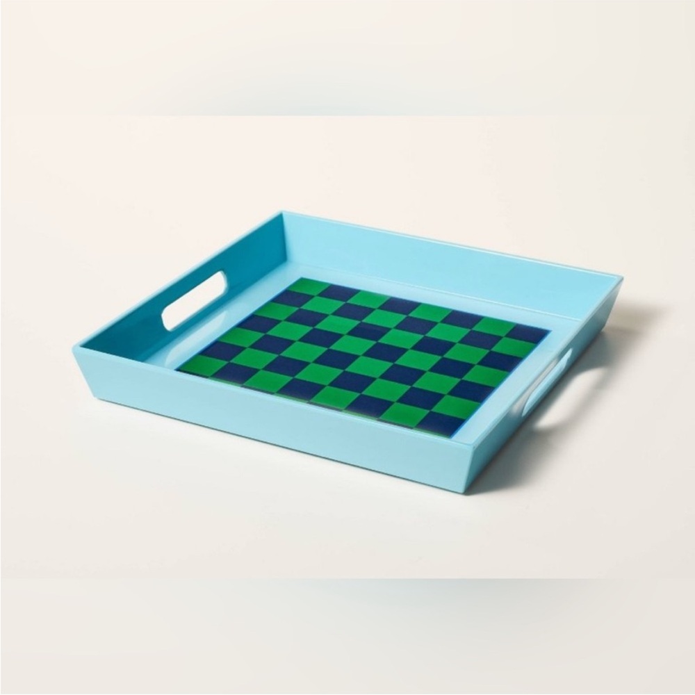 NWT Kate Spade x Target Melamine 2-in-1 Checkers and Serve Tray Game Set - Picture 2 of 5
